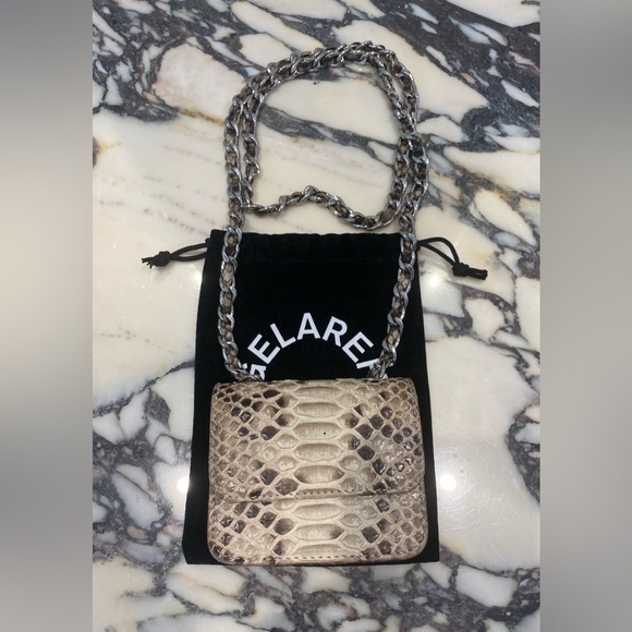 Gelerah Mizrahi ITSY BITSY MICRO MINI PYTHON CHAIN BAG - Picture 2 of 6